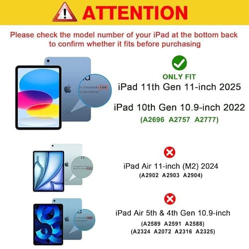 ProCase for iPad (A16) 11th/10th Generation Case 11/10.9 Inch, Teal — view 2