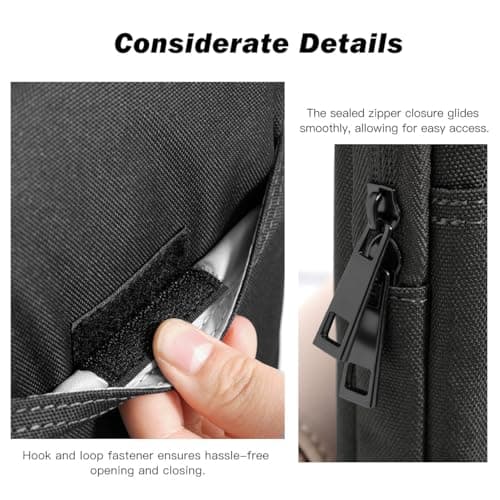Dadanism 9-11 Inch Tablet Sleeve Bag Padded Carrying Case, Black — view 5