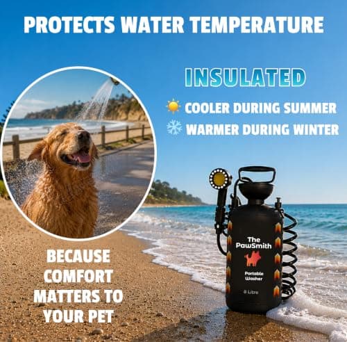 The PawSmith Portable Pet Washer, 5 Litre and 8 Litre, with Shower Head Attachment (Large) — view 5