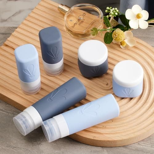 INSFIT Silicone Travel Bottles Set, 6 Pack Toiletry, Leakproof Travel Accessories for Women, Airplane Essentials — view 6