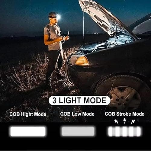 TopTrend1 LED Headlight, 300 Lumen Head Torch with Adjustable Head Band. IPX4 Waterproof, 3 Light Modes, Bright Mode, Low Mode, Strobe Mode. Ideal for Dog Walking, Jogging, Camping, Cycling, Hiking. — view 2