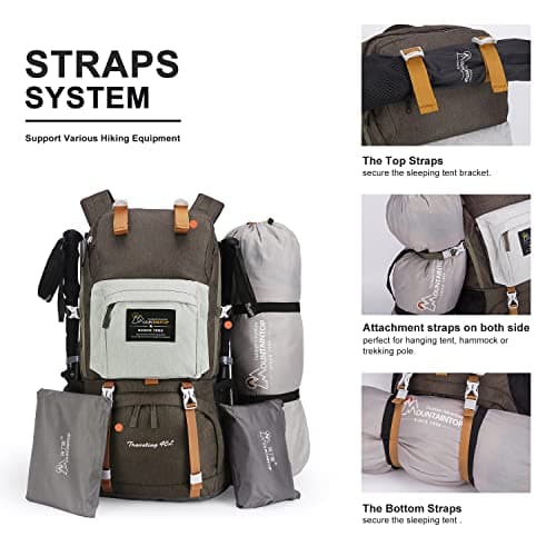 MOUNTAINTOP 40L Hiking Backpack Water Resistant Rucksack Unisex — view 4