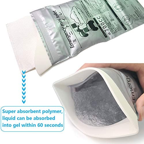 Alled Disposable Urine Bags, 8 Pack 700ml Pee Bags for Camping Travel Outdoor Urinal Toilet Traffic Jam Emergency Portable Car Vomit Bag,Urine Bag Gel for Men Women Kids Children Patient and Pregnant — view 2