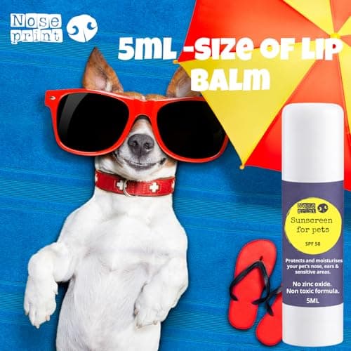 Travel size 5ML Pet Sunscreen Stick SPF 50 Pack for Dogs & Cats 5ml | Non-Toxic Zinc Oxide Free Sun Balm for Nose, Ears & Sensitive Skin | Water Resistant Sun Protection for Pets — view 4
