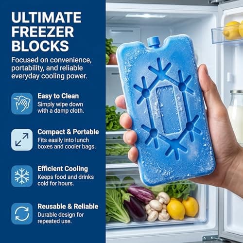 EujRcf 4 Pack Ice Packs For Cool Box, Freezer Blocks — view 5