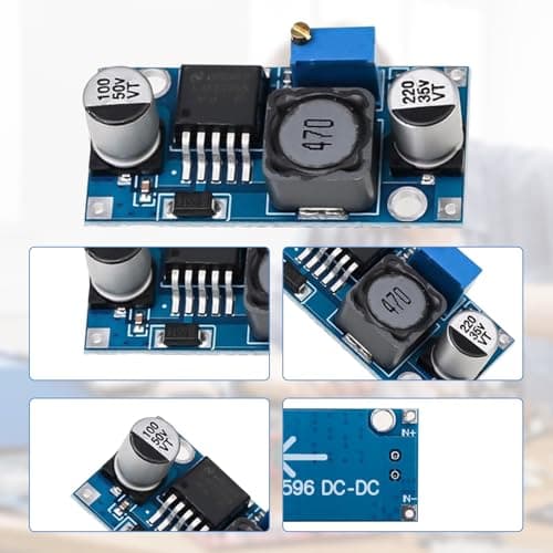 5Pcs LM2596 DC-DC Buck Converter Voltage Regulator, High Efficiency Step Down Power Supply Module 3.0V-40V Input to 1.25V-35V Output, 3A Max Current for DIY Electronic Projects — view 5