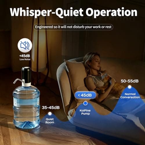 KaiPine Water Bottle Pump, USB Rechargeable, Fits 2-5 Gallon Bottles — view 6