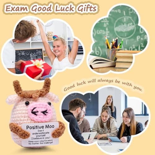 Positive Moo Good Luck Gifts Exam Results Gifts Positive Crochet Animals — view 5