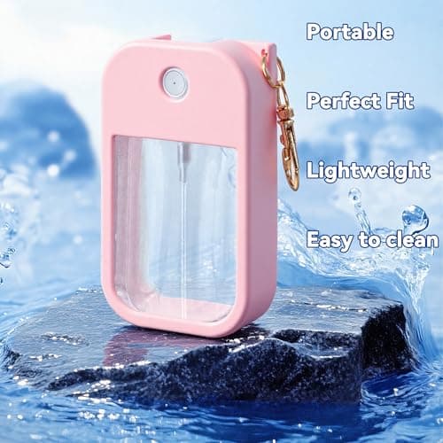 Hand Sanitiser Case with Keychain,Hand Sanitizer Cover for 1 fl oz/30mlml — view 3
