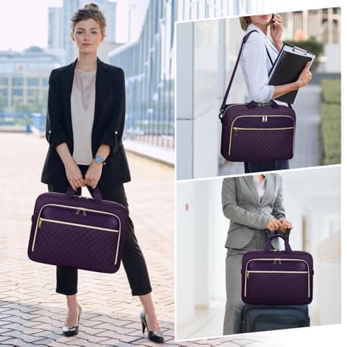 NEWHEY Laptop Bag for Women 17.3 inch Large Briefcase Teacher Work Bag — view 2