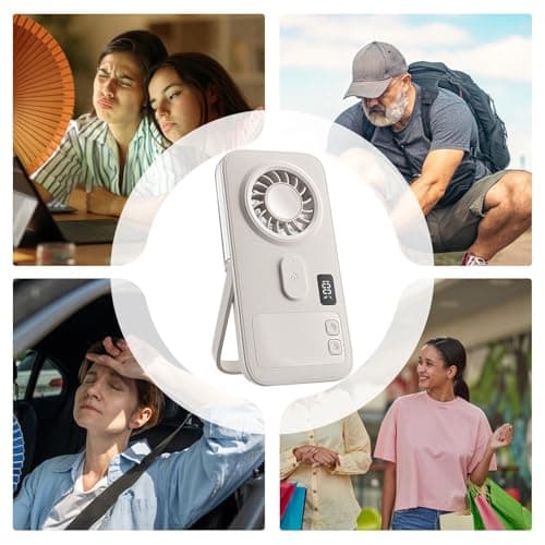 Water Fan | Battery Operated Handheld Slim,Desk Cooling Portable Mist Fan - for Home Office Indoor Outdoor Summer Camping Hiking Fishing Travel Trip Women Men — view 4