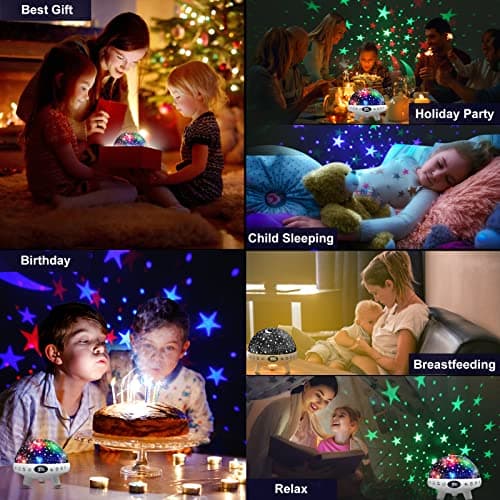 YACHANCE Kids Night Light Projector with White Noise Machine Baby,29 Soothing Sounds Star Projector Sensory Lights Toys for Children Boy Girls Gifts Baby Sound Machine with Timer and Remote — view 6