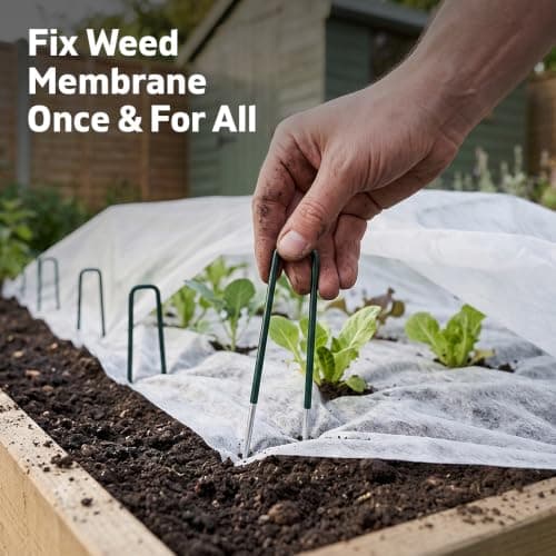 Besto Garden Pegs Heavy Duty Tent Pegs Metal Ground Pegs Galvanised Steel Peg for Camping, Securing Weed Control Fabric, Ground Sheets Membrane, Netting and Astro Turf | (Pack of 10 (PVC Coated)) — view 6