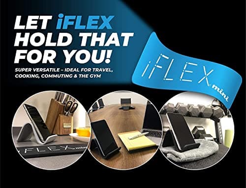 iFLEX Mini Flexible Phone Holder for Travel, Work and Home – This Travel Cell Phone Stand is The Perfect iPhone Holder and Works with Any Smartphone – Non-Slip Grip, Strong and Durable - Sky Blue — view 2