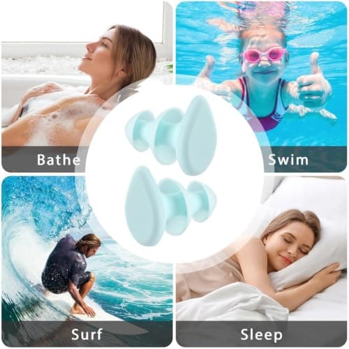 Swimming Ear Plugs Silicone Reusable Noise Cancelling – Protection Buds Kit — view 5