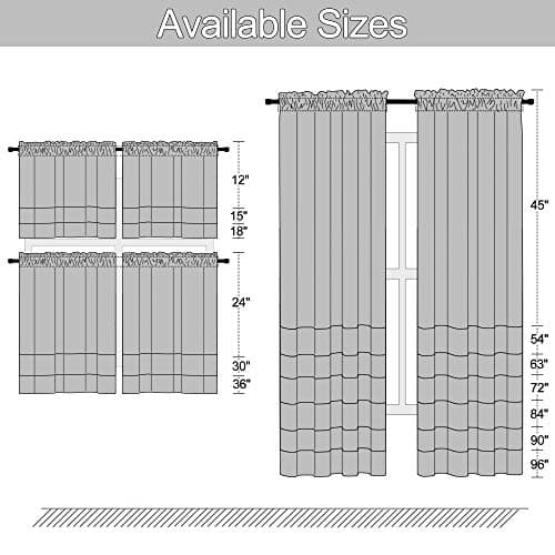 DONREN Mini Blackout Curtains for Bedroom with Rod Pocket - Dark Green Curtain Tiers for Small Window(30 Inch x 30 Inch,2 Panels) — view 6