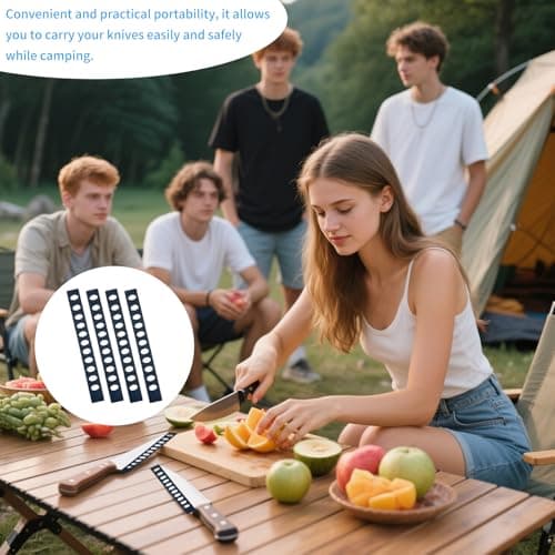 Knife Sheath - 20-Pack Black Blade Protectors, Durable Plastic, Knife Blade Cover for Chef, Utility, and Steak Knives, Portable, Ideal for Daily Use and Outdoor Activities — view 6