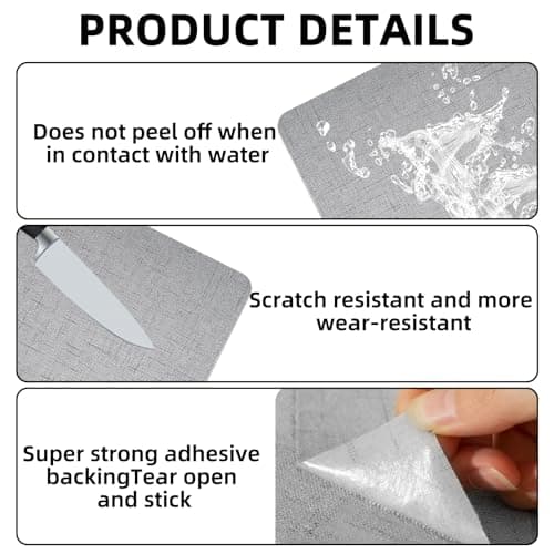 2 PCS Canvas Repair Patches,Waterproof Self-Adhesive Fabric Repair Kit for Sofas, Tents, Furniture, Car Seats, Lounge Chairs, Awnings（Grey） — view 4