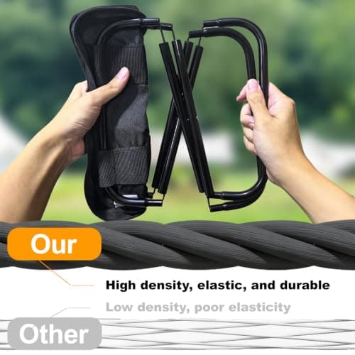 C hello cloud Ultra-Lightweight Folding Camping Chair with Storage Pocket, 7075 Aluminum, Supports 100kg, Portable Compact Foldable Chair with Carry Bag for Hiking, Festivals, Fishing,Black — view 6
