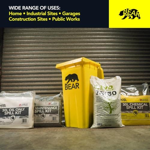 20L Spill Kit (Maintenance) UK Manufactured, Grey, Absorbs Non-Aggressive Oil and Water Based Fluids, For Indoor/Outdoor Use to contain General Liquid Spills, On-the-go Bag — view 6