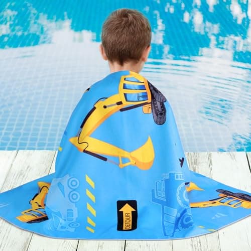 WERNNSAI Truck Microfibre Beach Towel for Kids, 76 x 150cm Bath Towel — view 6