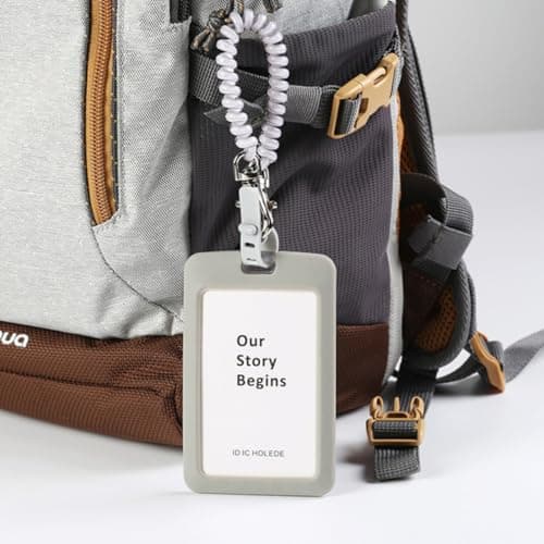 Silicone Luggage Id Tag with Spring Rope and Paper Insert — view 3