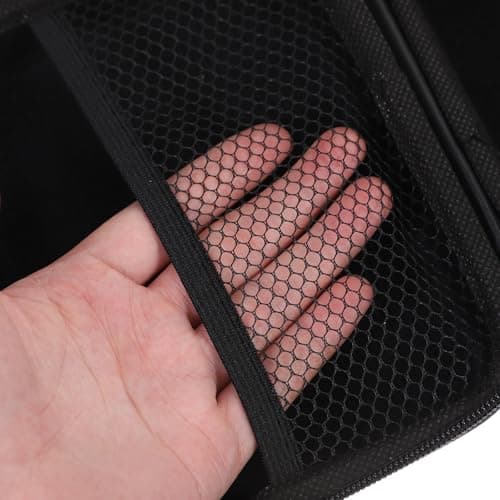 Ipetboom Back to School Hard Drive Carry Case and Data Cable Organizer Made of Sturdy Eva Material Protective Zipper Design, Portable Organizer for USB Cables and Tablets during Business Black — view 6