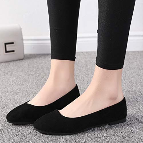 Women's Slip On Flat Walking Ballerina Shoes Casual Work Office Comfortable Cute Shoes Ladies Flat Pumps UK Size Slip On Loafers Ballet Ballerina Dolly Shoes Black, 7 UK — view 5