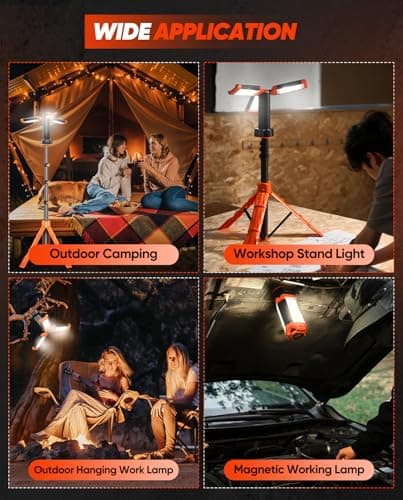 Saker Portable Camping Light with Stand 20000mAh 73.2" Work Light LD18 — view 5