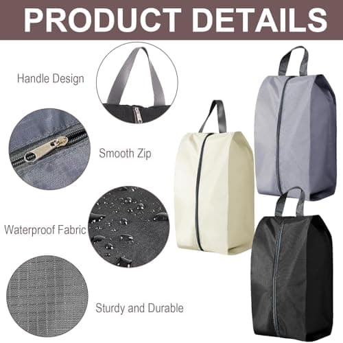 Shoe Bags for Travel, Shoe Bag, 6 Pcs Shoe Bags for Storage, Waterproof Dust Proof Shoe Storage Bags for Football Boots, Golf Shoes, Durable Shoe Travel Bag for Travel and Daily Use — view 3