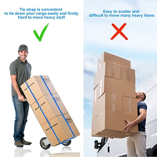URAQT Tie Down Straps, 4 Pack Heavy Duty Tensioning Belts, 2M Adjustable Cargo Straps Ratchet Straps for Motorcycle, Cargo, Trucks, Trailer, Luggage, 250kg Loading Capacity, Quick Release (Blue) — view 5
