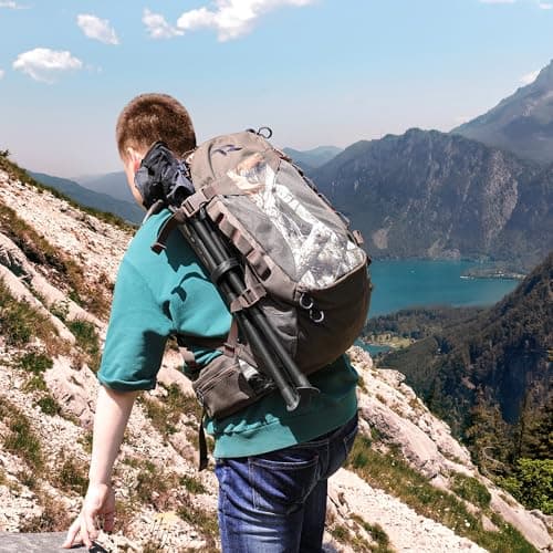 Portal Folding Stool Camping Stool Collapsible Tripod Portable Lightweight Fold away Small Chair Pop up Travel Seat for Hiking Backpacking Fishing Walking Events Festival Load 102KG — view 2