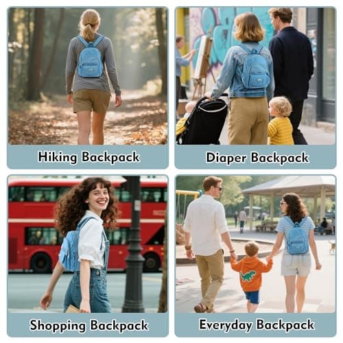 AOTIAN Mini Backpack for Women, Lightweight Sturdy Nylon Small Daypack — view 2