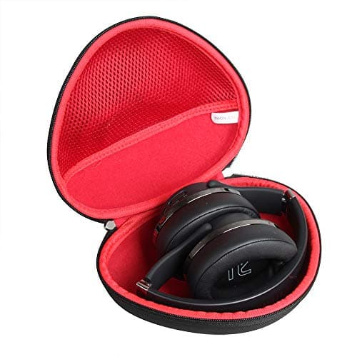 Hermitshell Hard Travel Case for DOQAUS Bluetooth Headphones Over Ear(Only case) (Black+Inner red)