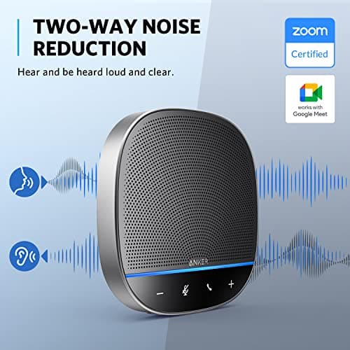 Anker PowerConf S500 Speakerphone with Zoom Rooms and Google Meet Certifications, USB-C Conference Speaker, Bluetooth Speakerphone for Conference Room, Conference Microphone with Premium Voice Pickup — view 2