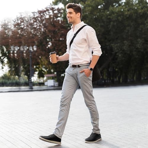 festooning Men's Casual Dress Shoes Loafers for Men Casual Sneakers Shoes Lace Up Comfortable Oxfords Slip-on Black Size 9.5 — view 2