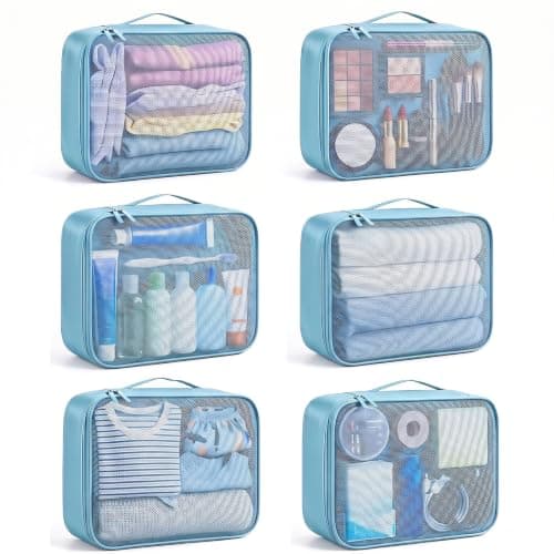 6 PCS Large Packing Cubes, Lightweight Luggage Packing Organizers Cubes
