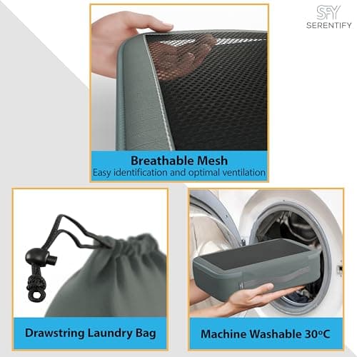 Serentify Extra Deep Packing Cubes for Suitcases - 6PCS Suitcase Organiser Bags Set (XL, L, M, S, Shoe Bag, Laundry Bag) - Durable Nylon Ripstop Fabric - Holiday Travel Essentials (Grey) — view 5