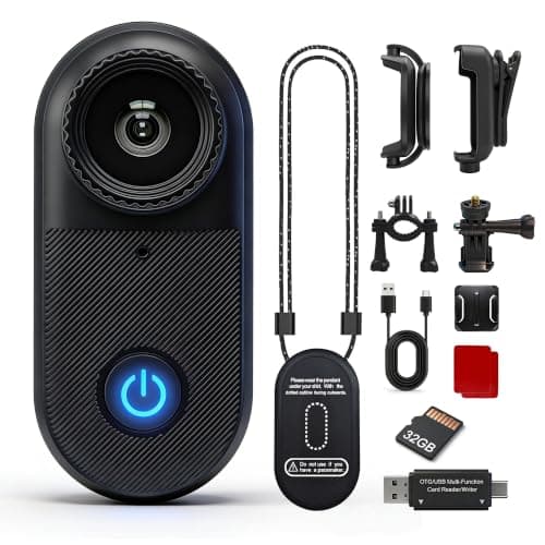 Yehtreh 2.7K Mini Body Camera,35g Wearable Action camera,Graphite Black.
