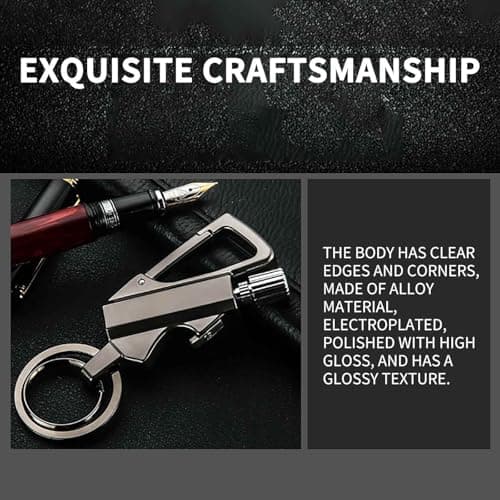 Permanent Match Infinity Lighter with Multitool Keychain, 3 in 1 Keychain Lighter, Metal Unlimited Waterproof Matches, Bottle Opener, Men Gifts (Gold) — view 5
