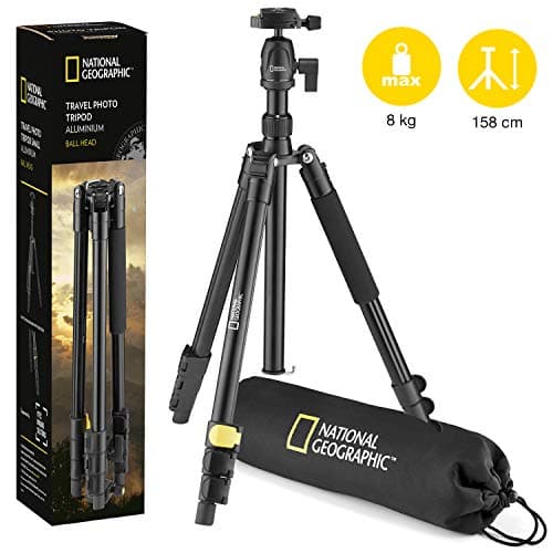 National Geographic Travel Photo Tripod Kit with Monopod, Aluminium, 4-Section Legs, Lever Locks, Load up 6 kg, Carrying Bag, Ball Head, Quick Release, NGTR001L [Amazon Exclusive] — view 2