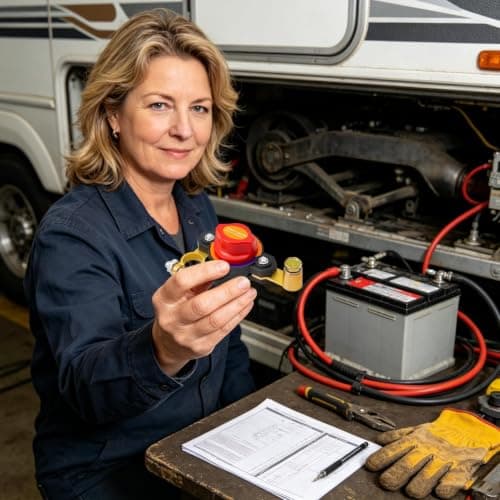 Car Battery Disconnect, Quick Release Terminal For Electrical, 1.57 In — view 2