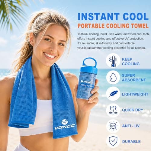 YQXCC Cooling Towels, 120x30 cm, Ice Cool Microfibre Towel for Neck — view 2