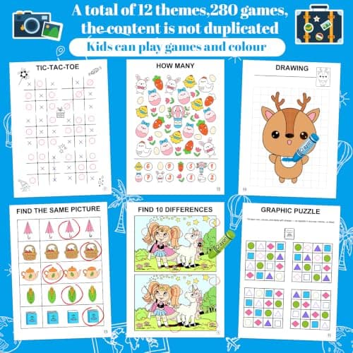 Kalysky 20 Travel Games Activity Books for Kids, Plane Activities for Kids — view 3