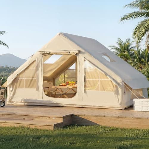 Aoxun Inflatable Tent, 2-4 Person Air Tent with Manual Hand Pump — view 2