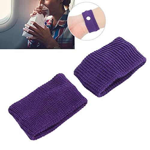 Anti Nausea Wristband, Motion Sickness Wrist Band Anti Nausea Anti‑Motion Sickness Bracelet Relieves Seasickness Car Sickness Dizziness Car Boat Airplane Travel Children Adult (purple) — view 2