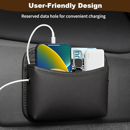 RTDHO Car Seat Side Pocket Organizer,PU Leather Car Pocket Pouch — view 6