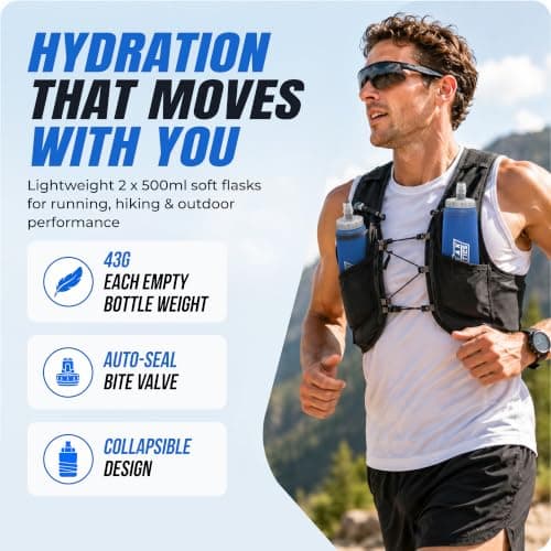 Freak Athletics Collapsible Water Bottle - 2 x 500ml Running Water Bottle — view 2