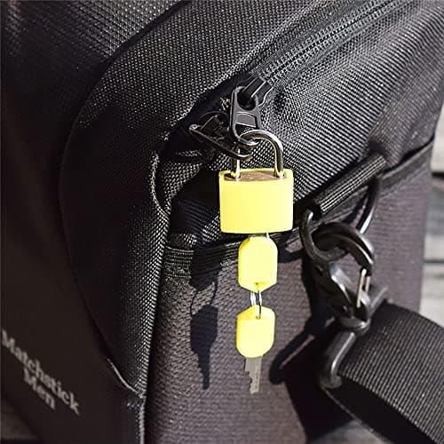 2 Pack Luggage Locks with Keys, Coloured Small Suitcase Padlocks Mini Keyed Travel Lock for Gym Locker, Backpack, Laptop Bag, School (Purple) — view 5