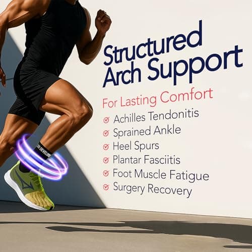 Dr.Arthritis Doctor Developed Copper Ankle Compression Sleeves & Doctor Handbook, Foot And Ankle Support For Women & Men, Ankle Support, Running Ankle Support Socks (Black, M) — view 4